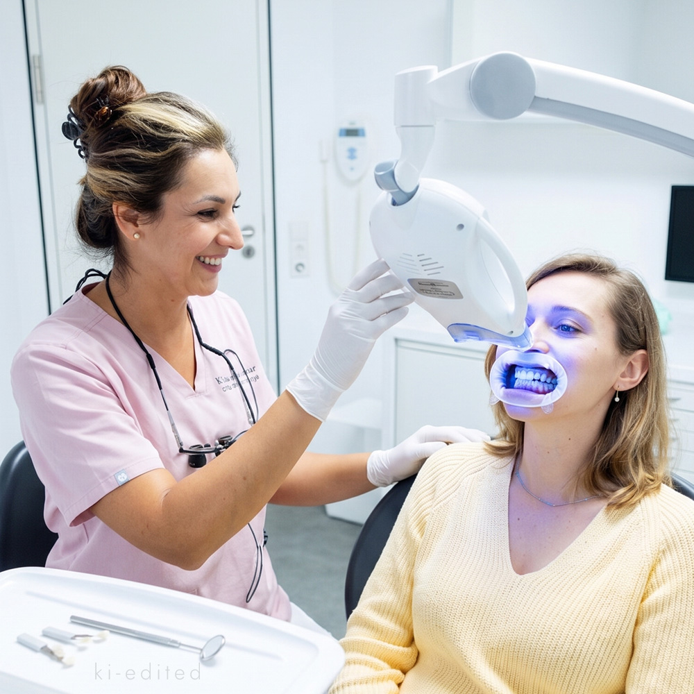 Eine Visualisierung, wie die Bleaching-Behandlung in Esslingen abläuft